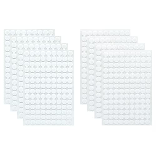 Aidqxbaoer Klebe Punkte, 1008 Stück Punkte 504 Paar 10 mm Schlaufe Punkte Self Adhesive Klebend - Weiß Cover