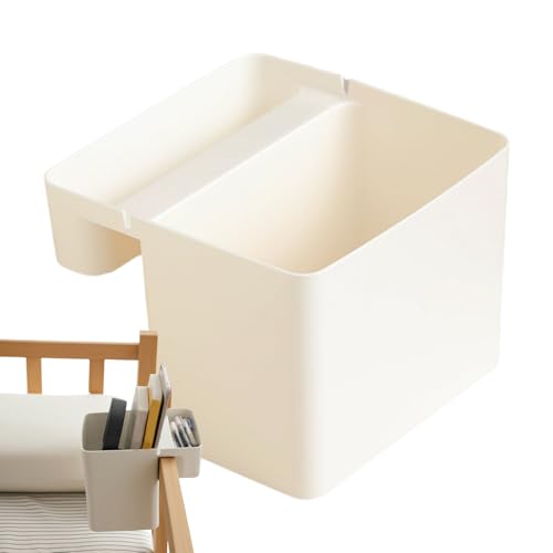 Bolsillos de cama de almacenamiento de noche, organizador de doble capa , portabotellas de agua, cesta de cama colgante para dormitorio, dormitorio universitario, mesilla de noche, colchón de