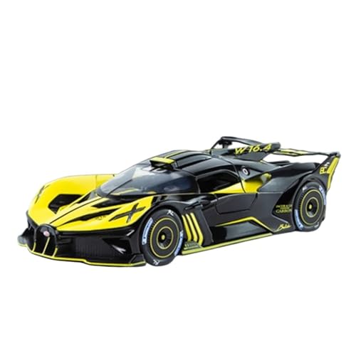 1 24 para Bugatti Bolide Aleación Miniatura Escala Modelo De Coche Diecasts Vehículo Metal Modelo De Coche Conceptual No Control Remoto Modelos(Yellow)