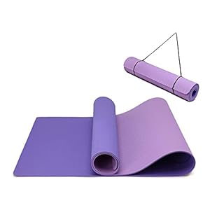 Oak & Tea Yoga Mat Thick Non Slip Yoga Mats for Women Men Exercise Mats for Home Gym with Carry Strap TPE Eco Friendly Workout Mat for Yoga Meditation Pilates 183x61x0.6cm