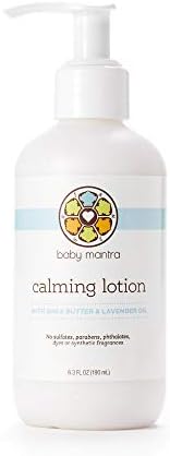 Baby Mantra Calming Lotion - EWG Verified Baby Moisturizing Cream with Shea Butter and Lavender Oil - Best for Newborns, Infants, and Babies with Sensitive Skin - 6.3 Ounce Pump Bottle