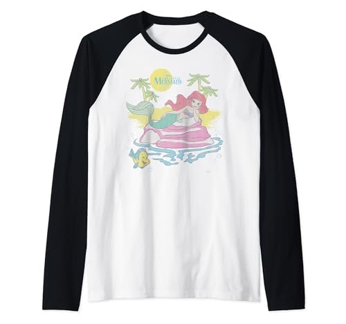 Ariel Disney t-shirt raglan de plage pour look d'été décontracté