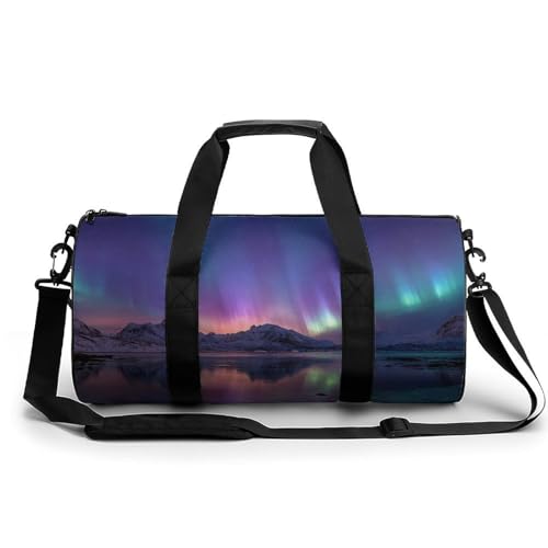 Bolsa de gimnasio inspirada en la aurora boreal, lleva la magia de la naturaleza a tu rutina