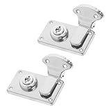 iplusmile Cierre De Estilo Retro Para Maleta y Joyero, Candado Antiguo De Latón Plateado, Pestillo De Palanca Ergonómico, Set De 2 Unidades, Para Equipaje y Proyectos Manualidades