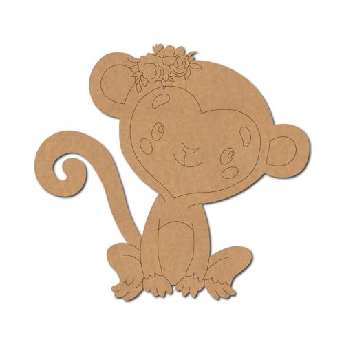 Baby Monkey - Figura de madera contrachapada popular italiana (10,16 cm)