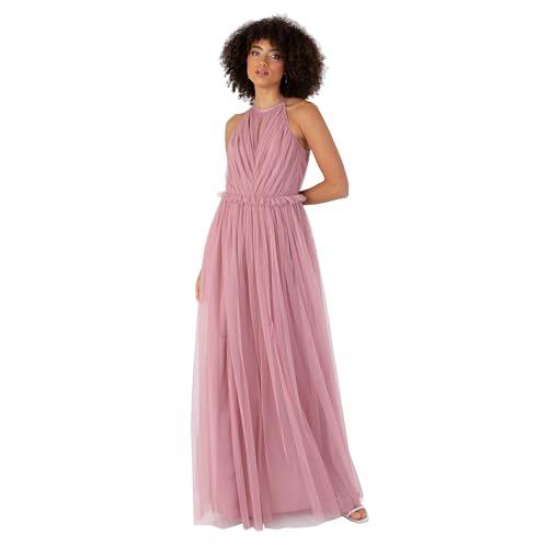 Anaya with Love Damen Women's Maxi Dress Ladies Sleeveless Halterneck Ruffle Empire A-line for Wedding Guest Bridesmaid Ball Evening Occasion Kleid,...