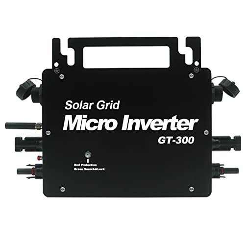EDEDE Inversor de Corriente 2023 Actualización 300W Micro inversor Solar Grid Tie Inverter Control Impermeable IP65 MPPT Controlador de inversor Solar DC a AC 120 230 Identificación automática(120)