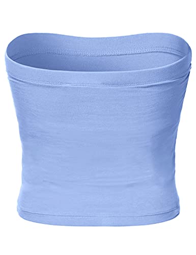 Image of Women's Shapewear Tube Tops Strapless Ruched Built-in Shelf Bra Casual