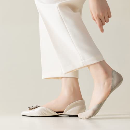 Image of No Show Socks for Flats Heels Pumps Lofers Low Cut Non-Slip Invisible Liner Socks for Women by Flammi