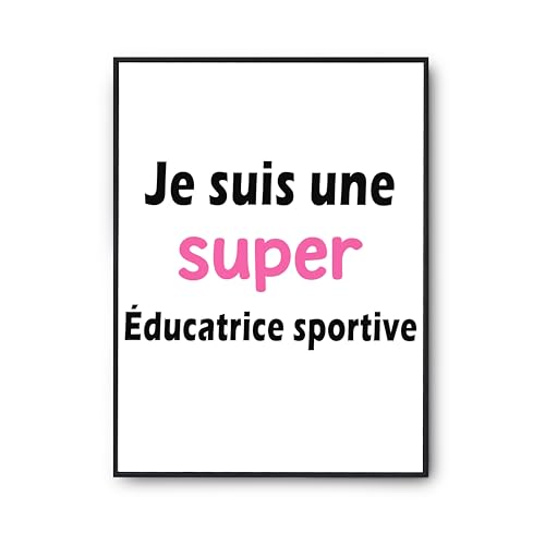 Affiche Éducatrice Sportive Otshirt Pour Mur Blanc Sans Style