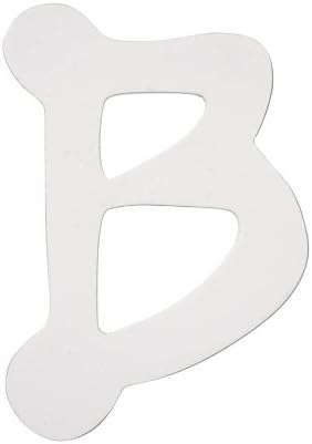 Darice 9185-B Wood Letters, Dot to Dot B, White, 5-Inch