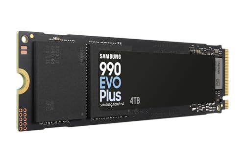 Image of Samsung Internal SSD 990 EVO Plus, NVMe 2.0 PCIe 4.0 x 4 /5.0x2, 4TB, Read Speed up to 7250MB /s, Ideal for Gaming and Office, MZ-V9S4T0BW