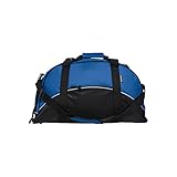 Poche zippée à l'avant. Clique - Sac de sport bicolore homme femme Sportbag en polyester bandoulière amovible compartiment chaussures 54x30x27 cm disponible en différentes couleurs, Bleu roi, Taille Unique