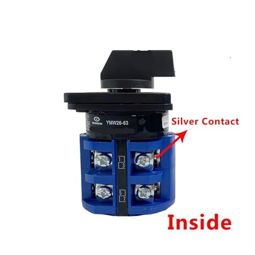 Interruptor giratorio de red de leva de cambio 63A 2 polos con caja IP65 4