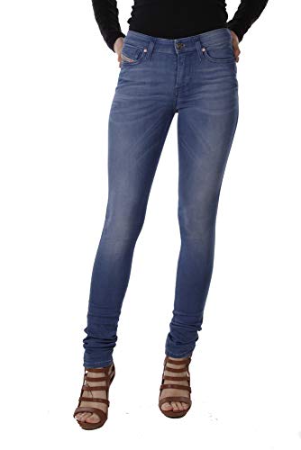 Jean skinny bleu femme Diesel Skinzee en denim stretch confortable