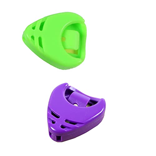 Rayzm Lot de 2 supports pour médiators de guitare, vert et violet - Les Beatles, Paul McCartney, John Lennon, RIngo Starr, George Harrison Rayzm Lot de 2 supports pour médiators de guitare, vert et violet