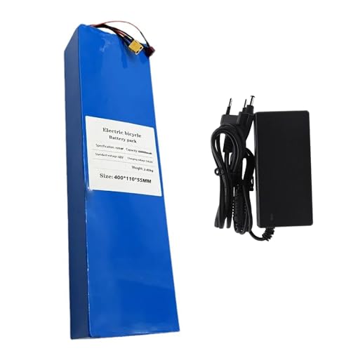 Batería De 48 V 20 Ah para Bicicleta Eléctrica, Batería Plegable para Bicicleta Eléctrica con Cargador Y Protección BMS, Batería De Iones De Litio Impermeable para Scooter Y Kart (48V 20AH),Bullet+SM