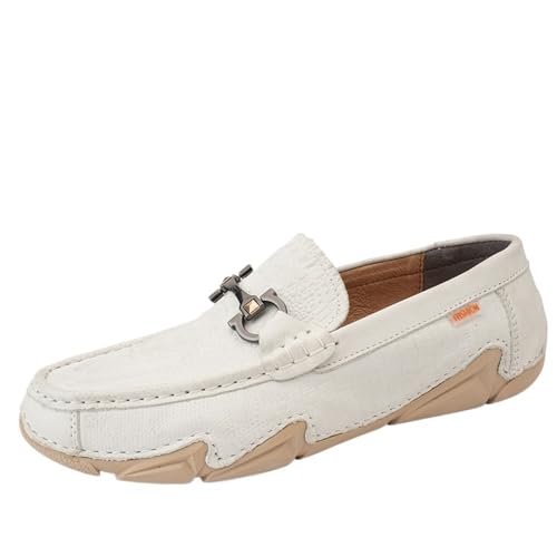 Round ToeFaux Crocodile Print Leather Loafers for Men Moccasins Comfortable Soft Bottom Casual - Main Image