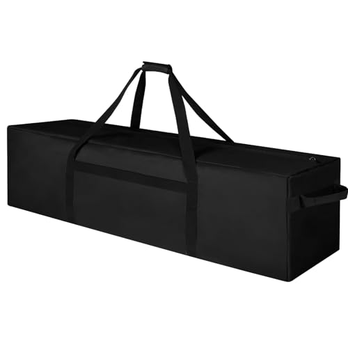 Duffel Bag for Travel, 60 Inch Large Sturdy & Water Resistant Storage Bag, Durable 600D Oxford Fabric Travel Duffel Luggage Bags for Camping (Black)