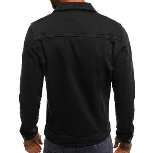 LONGBIDA Men's Casual Classic Denim Jacket Slim Fit Fashion Jean Coat2
