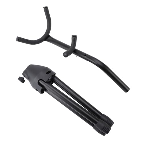 Gavigain Foldable Metal Saxophone Stand, Adjustable Height and Width, Sturdy Space Saving Holder for Alto and Tenor Saxophones, Portable and Sturdy