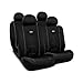 Produktbild MOMO Autositzbezüge, 11 Stück, komplettes Set, universell, Schwarz/Grau, Airbag-kompatibel, 100% Polyester