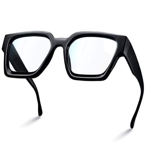 Image of livho Oversized Eyewear Frame for Woman and Men - Rectangle Fashion Glasses for Computer, Chic Preppy Frame