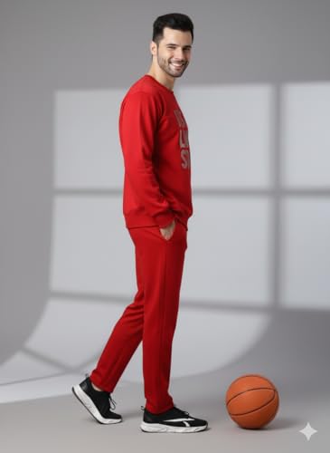 Image of Mack Jonney Graphic Print Track Suit for men | Co-ord Set | Warm Fleece Tracksuit Set | Full Sleeve Sweatshirt