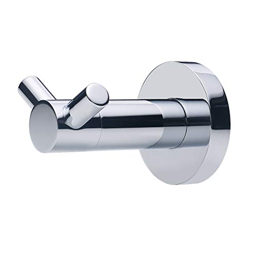 Perchero de acero inoxidable para toallas, Derpras, montaje en pared, gancho multiusos para baño, cocina, garaje, resistente, acabado cromado