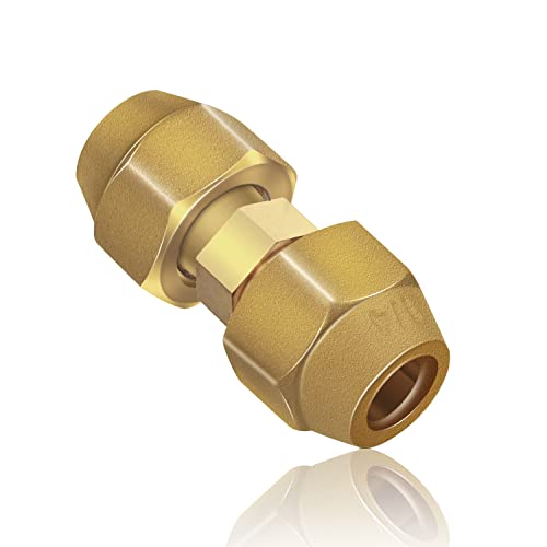 SRJQXH Rallonge de Tuyau en Cuivre Pour Climatisation, Raccord de Tuyau en Cuivre 1/4, Aucune Soudure Requise, Double écrou Fileté 10,8 MM, Pour Tuyau en Cuivre 6,35-6 mm