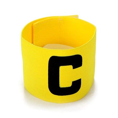 Bright Colour Soccer Football Captain Armband Tape for Adult and Youth Fitness Band (Yellow)-image-26