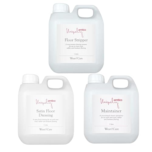 Project DIY | Amtico Complete Floor Care Kit 3 x 1Litre Bundle | Includes Floor Stripper Satin Floor Dressing & Maintainer | Full Cleaning & Protection System For Your LVT