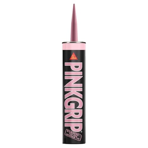 Sika Pinkgrip Instant Grab Adhesive – Slump Resistant – External and Internal Use – 350ml, Pink