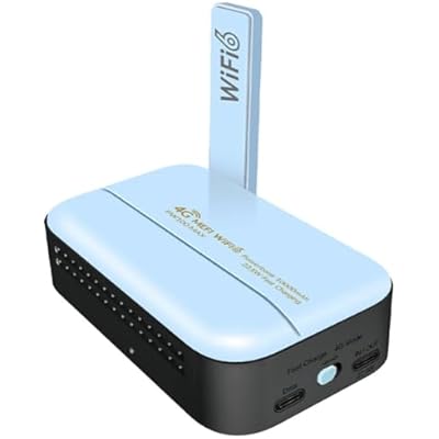Hndhbfgrt Wireless 4G SIM Card LTE Mobile Router New Type-C USB Hotspot Portable Power Bank WIFI A