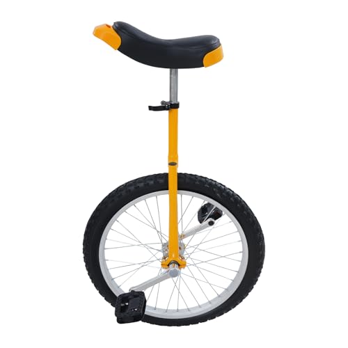 Image of DYNAMI Unicycle with Excellent Steel Frame,Leakproof Tire,Adjustable Height,Curved PU Seat,Mute Bearing,Anti-Slip Designs,for Outdoor Sports Fitness Exercise