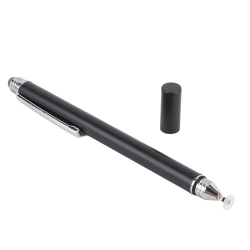 Aoaoy Lápiz capacitivo de calendario de doble punta, lápiz capacitivo portátil de alta sensibilidad 2 en 1 para pantallas táctiles con abrazadera de metal segura, lápiz capacitivo digital profesional