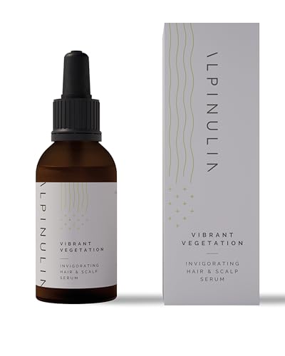 Alpinulin Vibrant Vegation Haar- und Kopfhaut Serum 50ml - 100% vegan Mit wertvollen Pflanzen-Extrakten Kupferpeptiden und reinem Alpenquellwasser