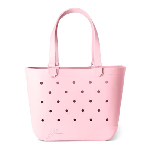 Waterproof Rubber Beach Tote Bag for Women - Extra Large Tote Bag for Beach, Pool, Boat, Shopping, Picnic, Comping and Fitness Gym - with secure Zip Pocket inside.