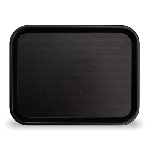Carlisle FoodService Products Fast Food Cafeteria Tray, Durable Polypropylene with Slip-Resistant Surface, Stackable for Cafes and Schools, BPA-Free, Rectangular, Black - Image 3