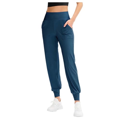 Leggings pour femme taille haute avec coupe bootcut évasée, le confort stretch en bleu XS