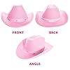 Pink Cowboy Hats - Pack of 1 - Hat Star-Studded Cowboy Hat Cowgirl Hats Wild West Fancy Dress Accessory #4