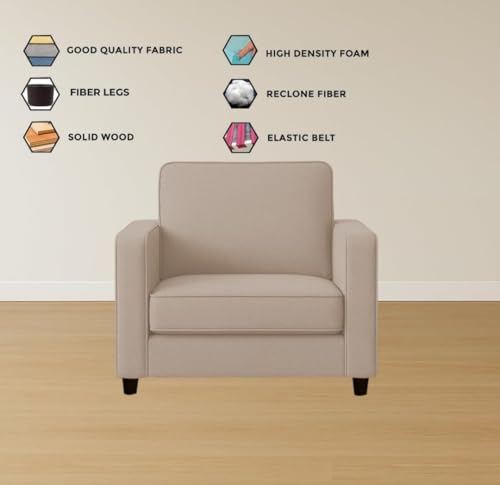 Image of The MM Furniture store Premium Fabric Sofa - Champagne (1 Seater)