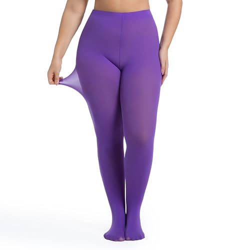 Image of Frola Plus Size Tights for Women Semi Opaque Control Top High Waist Stockings 60 Denier Women's Pantyhose 2X 3X 4X 5X