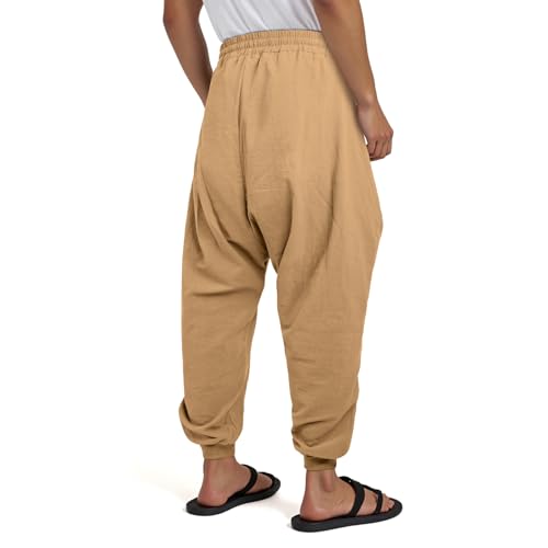 GINGTTO Men's Harem Pants with Pockets Japanese Hippie Joggers for Men Baggy3