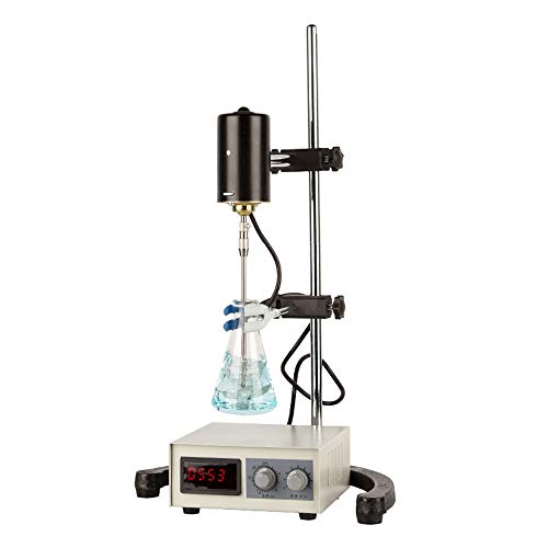 Xucus 220V Electric Overhead Stirrer Mixer,Speed measurement,Height-Adjustable Mixer 0-3000 RPM for Lab Mechanical Mixer - (Color: 100W)