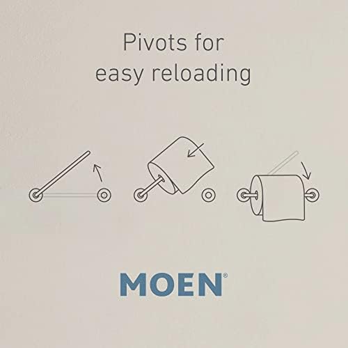Moen Doux 브러시드 니켈 피벗 화장지 홀더, YB0208BN — 사진 3