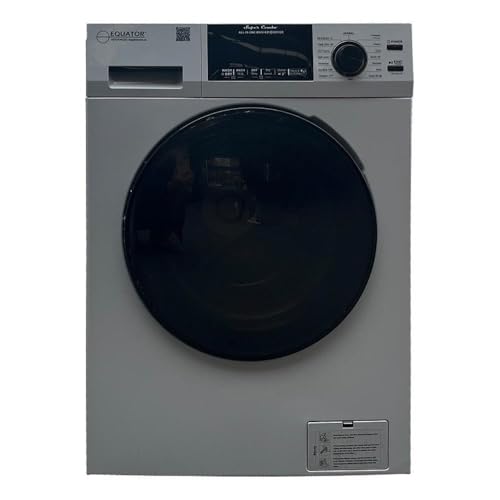 Pemberly Row Compact All-in-One Washer Dryer Combo, 1.62 Cu. Ft. Capacity, 15 lbs Load, Silver Finish, Ventless/Vented Convertible, 15 Programs, Pet Cycle, Built-in/Freestanding, Touch Controls