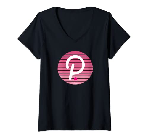 Mujer Polkadot Crypto DOT Modern HODL Pink criptomoneda Camiseta Cuello V