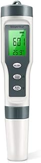 TDS/pH/Temperature 3-in-1 pH Meter with ATC 0.01 High Precision Water Quality pH Tester Digital, pH Measurement Range with 0-14, pH Meter for Water Household Drinking, Pool and Aquarium