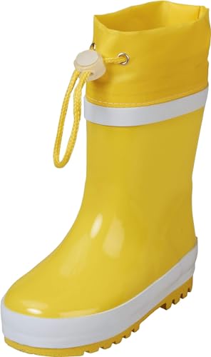 Playshoes Botas de Goma Forradas Unisex niños, Amarillo, 20/21 EU